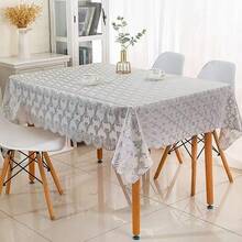 Kitchen Tablecloth - Flor de pavo real plata 135/135 cuadrada - Ver 9