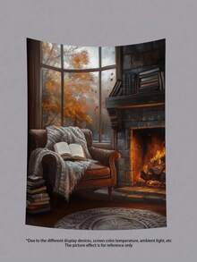 万圣节鬼魂挂毯系列南瓜灯黑暗城堡趣味鬼魂阅读万圣节横幅南瓜装饰秋季装饰挂毯墙艺术家居装饰