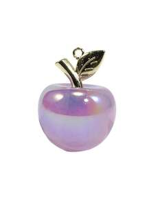 2pcs/Set Fashionable Creative Acrylic Transparent Apple Decor, Keychain Pendant For Gift, Bag Accessory, Wholesale