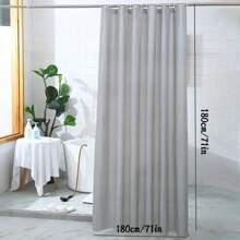 PEVA Waterproof Shower Curtain Mildew Bathroom Solid Curtain Wave Window Tulle Home Luxury With Hooks Heavy S Fold Wavy Shower