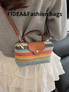 New Fashion Solid Color Minimalist PU Bucket Bag, Elegant High-End Handbag Suitable For Work, Shopping, Dating, Versatile - Multicolor - View 7