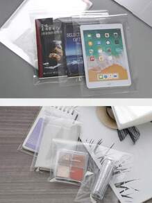 100pcs, OPP Transparent Dust-Proof Plastic Self Adhesive Bags ,Over Ten Sizes To Choose From And Use For Small Accessories, Baking, Keychains, Pendants, Cards, Holiday Gift Packaging Supplies, Transparent Storage Bags, Packaging Bags