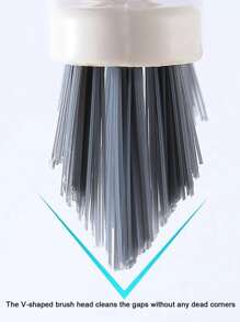 1pc Bathroom Floor Scrub Brush, Rotating Scouring Brush, Hard Bristle Scrub Brush, Bathtub And Tile Cleaning Brush, Floor Cleaning Brush, Hard-To-Reach Cleaning, Cleaning Supplies, Cleaning Tools, School Cleaning Supplies