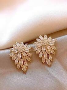 1 paire de boucles d'oreilles flocon de neige uniques pour femmes, design minimaliste, élégant