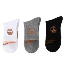 Timberland Three Pairs Of Men's Socks, Women's Socks, Sports Socks, Casual Socks A1XEXM05 - Gray, White and Black - View 1