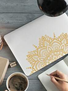 1pc Mandala Flower Pattern Artistic Sticker, PVC Material Self-Adhesive DIY Notebook Sticker, A Great Gift To Decorate Notebook And Laptop - Multicolor - View 10