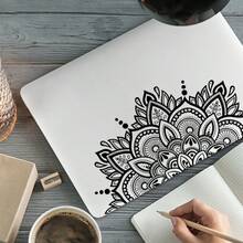 1pc Mandala Flower Pattern Artistic Sticker, PVC Material Self-Adhesive DIY Notebook Sticker, A Great Gift To Decorate Notebook And Laptop - Multicolor - View 8