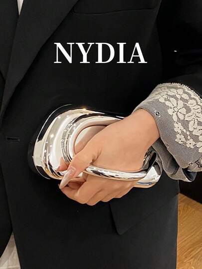 Bolsa minimalista, casual, retrô e elegante (1 unidade), bolsa transversal com corrente para festas, bolsa compacta e sofisticada.