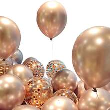 50/100pcs Metallic Champagne Gold Balloons, 5 Inch Champagne Gold Balloon Garland Arch Kit, For Chrome Champagne Gold Latex Party Balloons, Birthday, Wedding, New Year Decorations, Anniversary, Bachelor Party Decorations