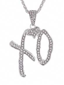 1PC New Fashion XO English Letter Alloy Hip Hop Pendant Necklace, Creative Fashion Charm Pendant, Hip Hop Necklace - Fashion - View 10