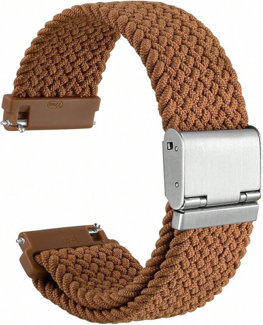 Smart Watch Strap - Brown (Silver Buckle) - View 1