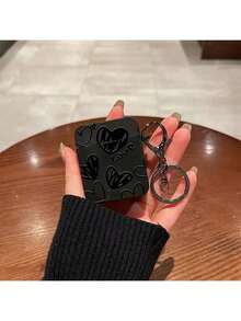 Heart/Cross/Musical Note/Lion Design Shockproof Protective Case Compatible With Apple Wireless Earphones - 109 Black Heart - View 6