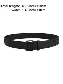 1pc Unisex Street Fashion Punk Style Belt, Suitable For Jeans, Casual Shorts - A - View 10
