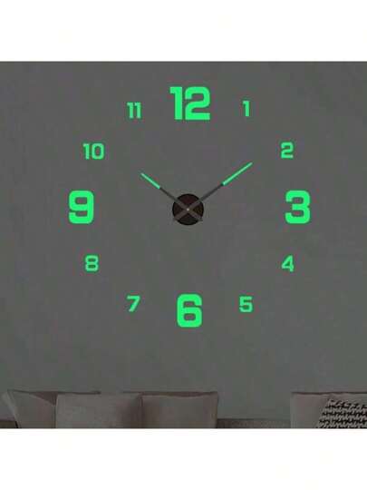 Pc, Creative DIY Digital Wand Clock, 3D Acrylic Three Dimensional Texture Home Frameless Silent Bedroom, Living Room, Office, Dining Room Art ation view 6