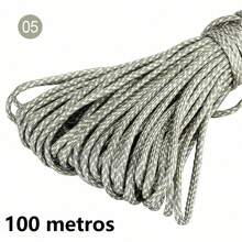 10/100米/包迷彩七股伞绳，多用途户外露营应急求生绳，适用于帐篷、捆绑、登山、手链编织、牵引绳、晾衣绳、DIY绳 - 彩色 - 查看 16