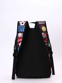 3pcs Set Including: 1 Lightweight Children's School Backpack, 1 Printed Book Bag, 1 Cute Lightweight Backpack, Suitable For Teenage Girls School Daily Use And Casual Travel - Ball Multicolor - View 7