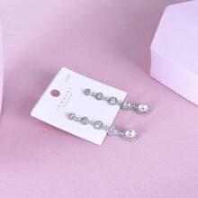 1 Pair Of Pendant Earrings, Simple And Luxurious Circular Long Pendant, Suitable For Daily Dates, Banquets, Weddings