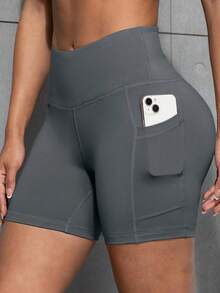 3pcs Women's Solid Yoga Shorts - 4-Way Stretch High-Waisted Workout Shorts - Anti-Chafing & Squat Proof, Lightweight For Hot Yoga, Jogging, Travel - 3件 - 查看 5