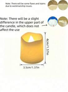 24pcs/12pcs/6pcs/1pc-Christmas Lights LED Battery Powered Warm White Flame Free Vowing Candle,,Flameless LED Tea Lights Candles Battery Operated,Flameless LED Simulation Electronic Candle, Decorative Table Candle Light For Parties, Weddings, Birthdays