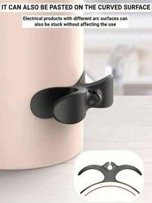 1pc/2pcs/3pcs Power Cord Organizer, Wall Power Cord WallSticker Fixing Clip, Kitchen Storage Cable Organizer,Household Appliances Cord Winder For Home LmprovementSeason