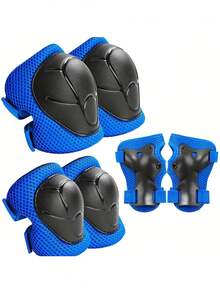 6件套户外运动护具套装，适合3-9岁儿童，包含护手、护膝和护肘。为骑行、平衡车、滑板、攀岩和滑雪增添乐趣的完美礼物，是儿童节和圣诞节的理想之选。 - 彩色 - 查看 6