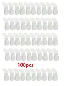10 piezas Ganchos de conexión para perchas, ganchos de conexión para el hogar, hebilla de conexión de perchas de moda mini para perchas de ropa, conectores de ganchos en cascada, organizador de armario de plástico resistente para ahorrar espacio, hebilla de conexión apilable