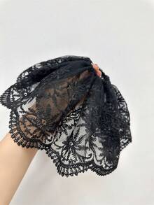 1pc Women's Elegant Lace Hair Scrunchie, Messy Bun Hairband, Suitable For Skirts, Everyday Wear, Hair Accessories, Boho Decoration, Scrunchy Hair Ties Scrunchies - White - View 13