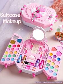 儿童化妆套装玩具化妆套装礼物，适合女孩，角色扮演化妆玩具化妆盒，节日礼物