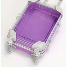 1pc Mini Transparent Pull Rod Suitcase, Realistic Storage Mini Travel Suitcase, Novel Good Item, Gift Or Self-Use, Party Favors, Rewards, Graduation Gifts (Add Mini Cartoon Hamster DIY Set) - Multicolor - View 4