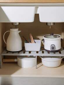 1个可折叠和可伸缩鞋架 - 灰色 - 查看 2