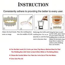 镂空金牙套，镂空心形牙齿装饰，朋克风格，适合女性、音乐节、派对、节日、情侣礼物