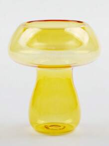 1 pezzo Portacandela in vetro a forma di fungo, supporto per candele in stile nordico semplice per scrivania, matrimoni, feste, casa