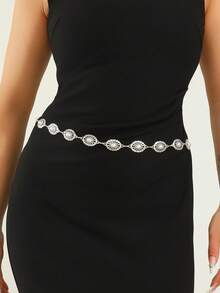 1件波西米亚风格金属雕花腰带，适合休闲场合搭配西装，也适合晚宴、派对、婚礼和节日等场合。 - 鏤空 - 查看 4