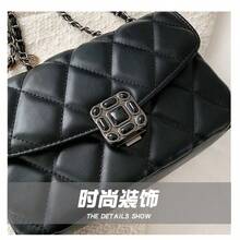 Bolsa De Mujer casuales Bolso de mano mini,bolsas para dama elegantes y bonitos negra moda bolsos de hombro y bandolera para teléfono móvil, con decoración de cadena, bolso de fiesta, bolso de novia, perfecto para fiesta, boda, baile de graduación, cena/banquete regado Universitarios fiesta noche - Azul Marino - Ver 5