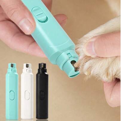 Limador de uñas automático para mascotas, adecuado para perros pequeños, gatos pequeños y animales pequeños. Cortaúñas automático para mascotas, limador de uñas para mascotas, diseño amigable, operación sencilla, duradero, apariencia hermosa, fácil de usar, portátil, bajo nivel de ruido, funciona con pilas (2 pilas AAA no incluidas). Un elemento imprescindible para perros y gatos.