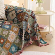 Bohemian Sofa Throw Blanket | Reversible Washable Cover | Home Decor Gift For Living Room, Couch, Bed - 綠色 - 查看 8