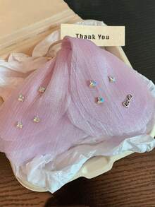 女士优雅别致休闲蝴蝶网粉色发夹，适合日常居家、学校、海滩、工作、派对、节日、生日、返校、新年、情人节、母亲节、婚礼、音乐节、毕业典礼发饰动物发夹、学校用品、大学秋季配饰秋冬度假装女士 - 粉色 - 查看 2