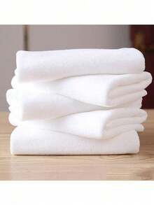 Toalha de rosto branca simples com 5 peças, toalha de banho sem fiapos para hotel, toalha de rosto macia e absorvente, artigos de banheiro (9,8 x 9,8 pol., 9,8 x 19,6 pol., 11,8 x 27,5 pol.), decoração de banheiro, toalhas de banho de verão para salão de beleza, esportes de hotel, itens essenciais para casa, toalha, cuidados com a pele - Multicolorido - Ver 8
