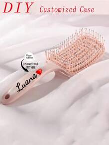 1pc Custom Comb - Personalized Custom Text, Name, This Rib Comb Women's Oil Head Styling Comb Wholesale High Cranial Top Fluffy, Large Curved Comb Massage Comb,