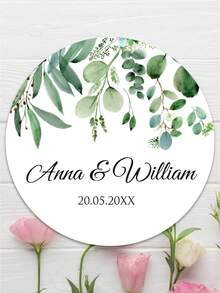 UNICCUT Customized Round Label Stickers, Personalized Stickers For Wedding Bride, Christening Gifts, Sealing Candy Gifts, Gift Boxes, Paper Labels, Adhesive Stickers - Multicolor - View 23