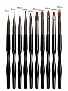 10er Set Nail Art Pinsel, Nageldesign Werkzeuge Set inklusive Nagellackierpinsel und Nail Dotting Stifte für UV-Gel Nägel, zum Selbermachen zu Hause