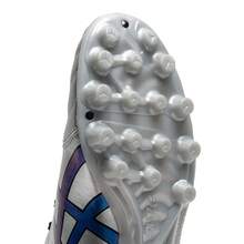 Asics Tacos de fútbol DS LIGHT CLUB AG, zapatos para césped artificial con estabilidad, absorción de impactos, adecuados para hombres y mujeres, entrenamiento y partido, 1103A119 - Plata/Azul - Ver 3