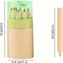 2 Sets Of 24pcs Mini Wooden Pencils With Built-In Sharpener, Random Sharpener Color, Drawing Pencil Set, School Stationery Supplies, PVC Material, No Battery Required