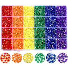 21000 Pcs Flat Back Resin AB Rhinestones, 6 Colors Jelly Round Rhinestones For Crafts, Clothing, Shoes, Roller DIY Decoration 4/5mm - Multicolor - View 11