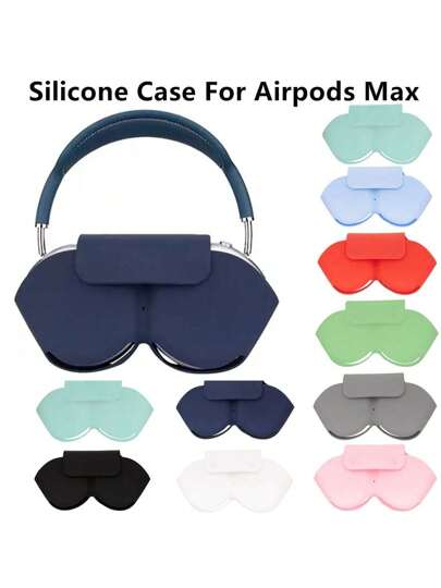 Smart Case Silicone Storage Bag With AirpodsMax, Headphones Protective Case Magnetic Close Dustproof Portable Carry Travel Storage Bag Compatible With AirPod Max
