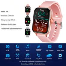 Eytlptoc New 1.85-Inch Large Screen Smart Watch, Compatible With IOS/Android Phones, Supports HD Voice Calls, Multiple Sports Modes, Suitable For Sports, Outdoor And Daily Wear, Multiple Dial Faces To Choose From, Multi-Function - Music & Camera Control, Message Push And Reading, Suitable For Men And Women!