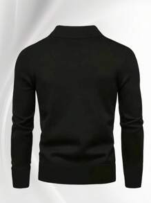 1PC Men's Paris Pattern Black Simple And Versatile Half Turtleneck Base Layer. Skin-Friendly Fabric, Soft Base Layer. Suitable For Giving To Boyfriends Or Husbands.