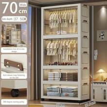 5/4/3/2/1 Tier Luxury Hanging Wardrobe Closet, Easy Assembly Bedroom Clothes Storage Cabinet, Rental Home Kids Armoire