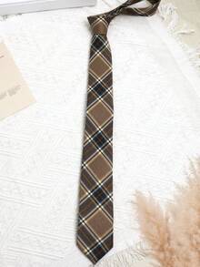 1条女士休闲条纹格子图案可爱JK领带，适合上学、日常、街头搭配连衣裙，也适合圣诞装饰 - 彩色 - 查看 6