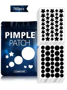 1520片装星星和圆形面部装饰贴纸，装饰效果极佳，适用于各种场合。不含酒精，无香料，温和亲肤，易于粘贴，防水，男女通用。圆形和心形可选：1140/720/304/152/76片。 - 彩色 - 查看 11